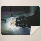 ゴシック様式のラヴェンスの森の女性ブラック シェルパブランケット (正面(横))