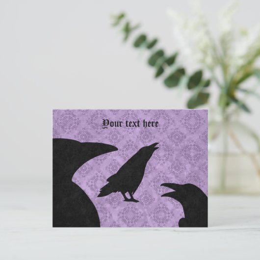 ゴシック様式のラヴェンスの黒と紫 ポストカード (スタンド正面)