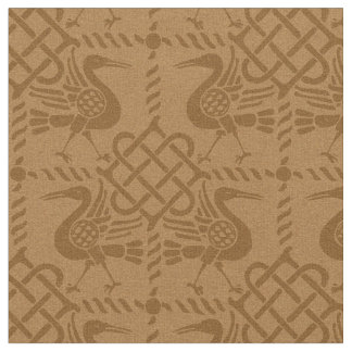 ゴシック様式のリバイバルの鳥と結び目 ファブリック