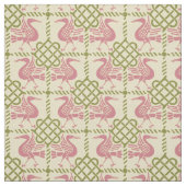 ゴシック様式のリバイバルの鳥と結び目 ファブリック (見本)