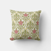 ゴシック様式のリバイバルバラとユリ クッション (正面)