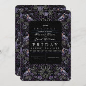 ゴシック様式のレイベンウィリアム・モリス結婚式招待状 招待状 (正面/裏面)