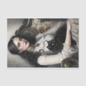 ゴシック様式のレディーブラックキャットデコップページ 薄葉紙 (正面)