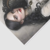 ゴシック様式のレディーブラックキャットデコップページ 薄葉紙 (詳細)