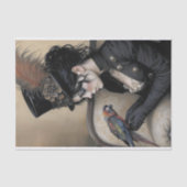 ゴシック様式のレディーマカオ族のデコパージュ 薄葉紙 (正面)