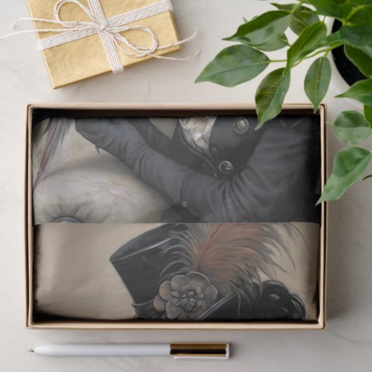 ゴシック様式のレディーマカオ族のデコパージュ 薄葉紙 (ギフト)