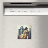 ゴシック様式のロマンスブックカバー城不気味のホラー マグネット (インサイチュ (食洗機))