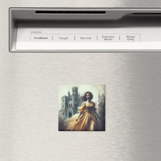 ゴシック様式のロマンスブックカバー城不気味のホラー マグネット (インサイチュ (食洗機))