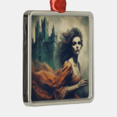 ゴシック様式のロマンスブックカバー城不気味のホラー メタルオーナメント (右)