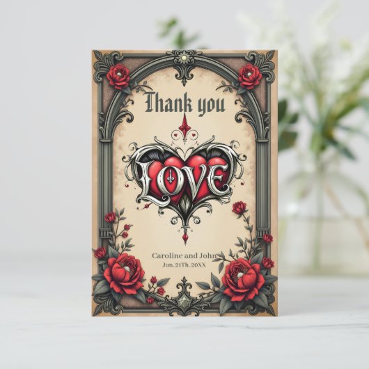 ゴシック様式のロマンス。ゴシック華美スタイル サンキューカード (スタンド正面)