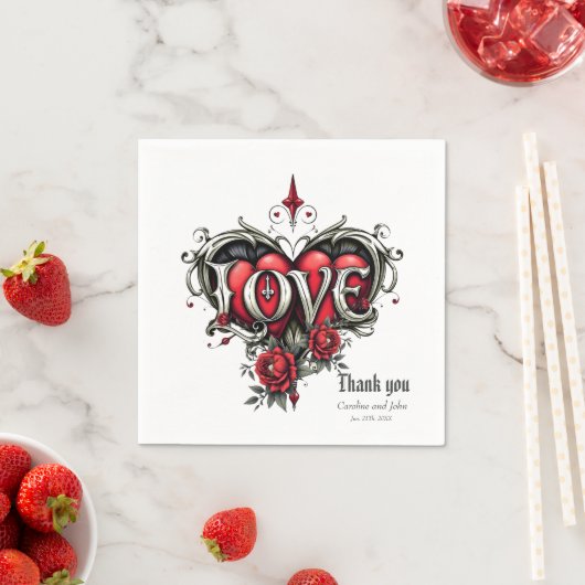 ゴシック様式のロマンス。ゴシック華美スタイル スタンダードカクテルナプキン (インサイチュ)