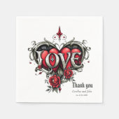 ゴシック様式のロマンス。ゴシック華美スタイル スタンダードカクテルナプキン (正面)