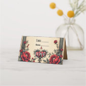 ゴシック様式のロマンス。ゴシック華美スタイル プレイスカード (正面)