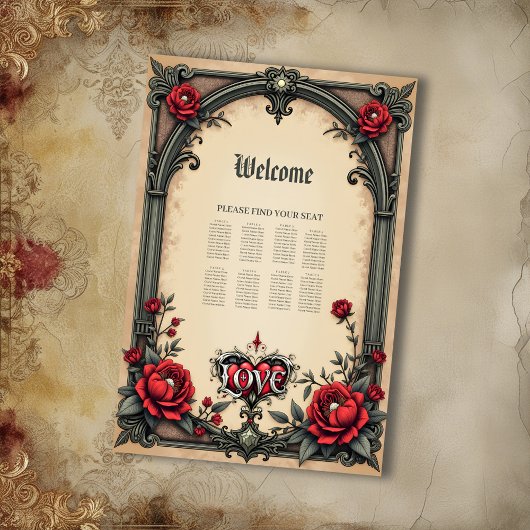 ゴシック様式のロマンス。ゴシック華美スタイル ポスター