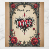 ゴシック様式のロマンス。ゴシック華美スタイル ワインラベル (シングルラベル)