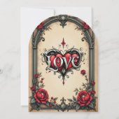 ゴシック様式のロマンス。ゴシック華美スタイル 招待状 (裏面)