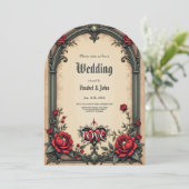 ゴシック様式のロマンス。ゴシック華美スタイル 招待状 (スタンド正面)