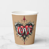 ゴシック様式のロマンス。ゴシック華美スタイル 紙コップ (裏面)