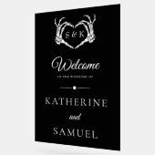 ゴシック様式のロマンチックなスケルトンハンドハロウィン結婚ズ アクリルサイン (傾斜)