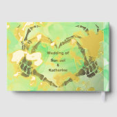 ゴシック様式のロマンチックなスケルトンハンドハロウィン結婚ズ ゲストブック (裏面)