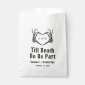 ゴシック様式のロマンチックなスケルトンハンドハロウィン結婚ズ フェイバーバッグ (正面)