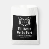 ゴシック様式のロマンチックなスケルトンハンドハロウィン結婚ズ フェイバーバッグ (正面)