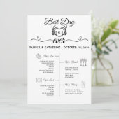 ゴシック様式のロマンチックなスケルトンハンドハロウィン結婚ズ プログラム (スタンド正面)