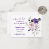 ゴシック様式のロマンチックなハロウィンの日付を除結婚く ノートカード (正面/裏面インサイチュ)