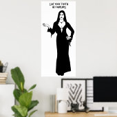 ゴシック様式のヴァンパイア女性の素晴らしい引用文アート ポスター (ホームオフィス)