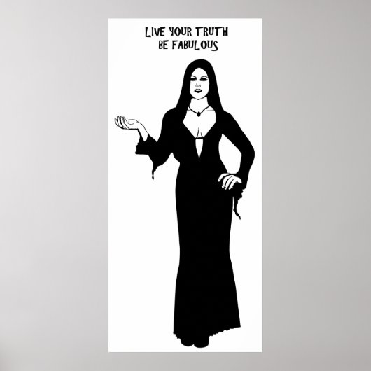 ゴシック様式のヴァンパイア女性の素晴らしい引用文アート ポスター (正面)