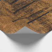 ゴシック様式のヴィンテージエンジェルブラウンの森の木 ラッピングペーパー (角)