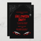 ゴシック様式のヴィンテージ不気味なハロウィーン 招待状 (正面/裏面)