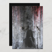 ゴシック様式のヴィンテージ不気味なハロウィーン 招待状 (正面/裏面)