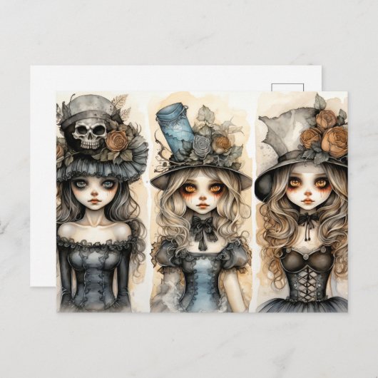 ゴシック様式の三つの魔女 ポストカード (正面/裏面)