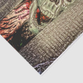 ゴシック様式の不気味な緑のスカル頭部 薄葉紙 (詳細)