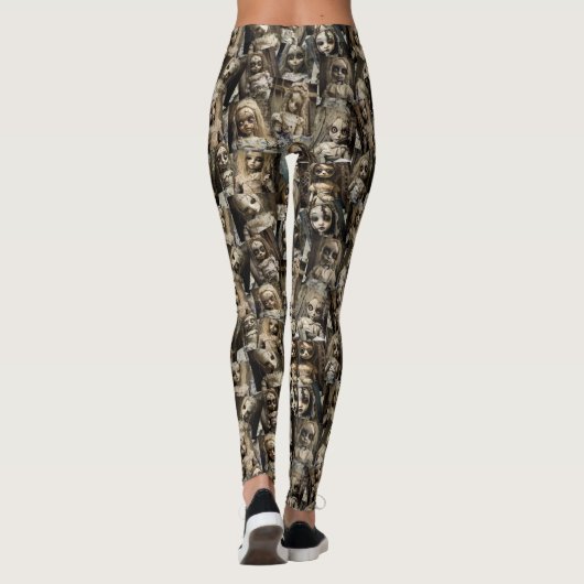ゴシック様式の不気味幽霊のよく出るな人形レギンス |ハロウィーン レギンス (裏面)