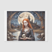 ゴシック様式の中で呪われたスカルの赤毛婦人 薄葉紙 (正面)