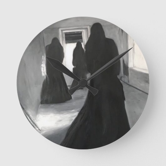 ゴシック様式の丸時計 ラウンド壁時計 (正面)