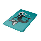 ゴシック様式の人魚の暗いファンタジー海の生物 バスマット (アングル)