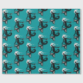 ゴシック様式の人魚の暗いファンタジー海の生物 ラッピングペーパー (フラット)