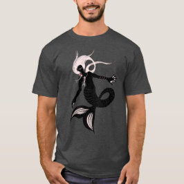 ゴシック様式の人魚の暗いファンタジー海の生物 Tシャツ