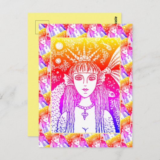 ゴシック様式の人魚、黒海サイレンファンタジーウィムシーPOS ポストカード (正面/裏面)