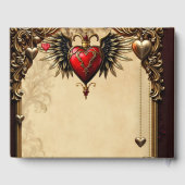 ゴシック様式の優雅さと神秘的なハート。 ゲストブック (裏面)