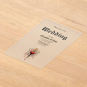 ゴシック様式の優雅さの素晴らしい美しい芸術。 アクリル招待状 (レイダウン)