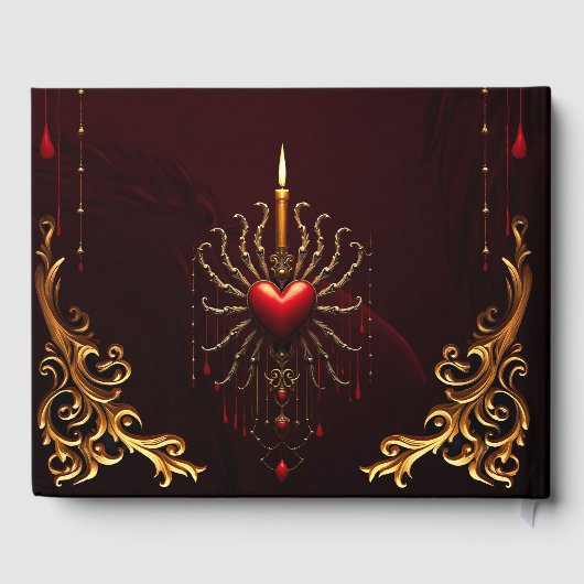 ゴシック様式の優雅さの素晴らしい美しい芸術。 ゲストブック (裏面)