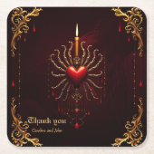 ゴシック様式の優雅さの素晴らしい美しい芸術。 スクエアペーパーコースター (正面)