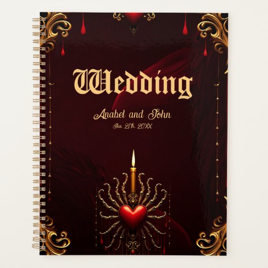 ゴシック様式の優雅さの素晴らしい美しい芸術。 プランナー手帳 (正面)