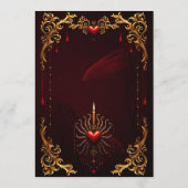 ゴシック様式の優雅さの素晴らしい美しい芸術。 メニュー (裏面)