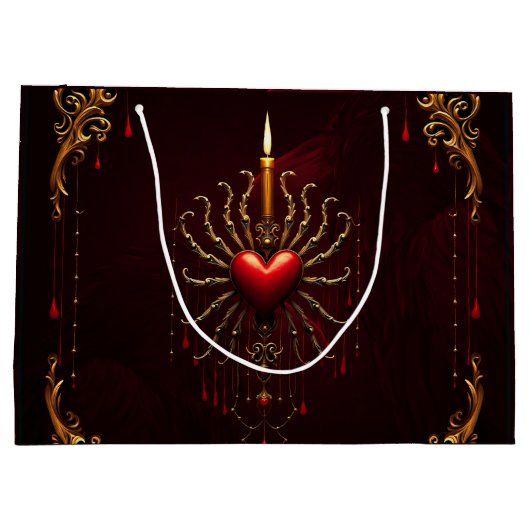 ゴシック様式の優雅さの素晴らしい美しい芸術。 ラージペーパーバッグ (裏面)