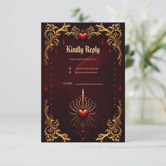 ゴシック様式の優雅さの素晴らしい美しい芸術。ロ 出欠カード (スタンド正面)